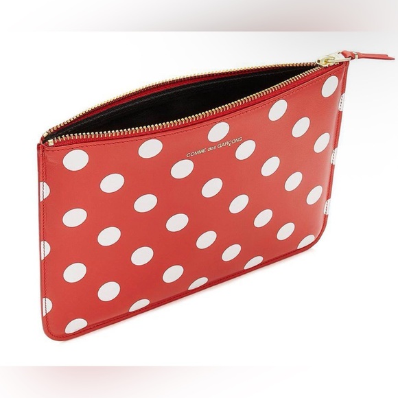 NWT Comme des Garçons Red Polka Dot Zip Pouch Wallet – Giftable